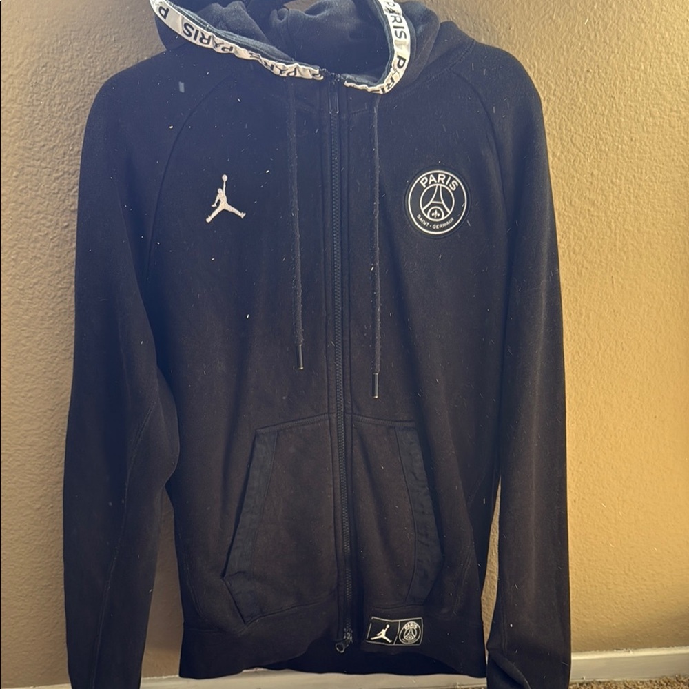 Jordan x Paris Saint-Germain Black Comfy Sweater Jacket